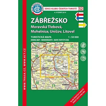 Mapy 52 Zábřežsko, 5. vydání, 2018 - turistická laminovaná mapa