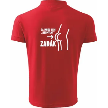 Pánská košile Za mnou sedí zadák - Polokošile pánská Pique Polo 203 - 5XL ( Červená )