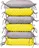 T-TOMI Polštářkový mantinel 35 x 35 cm/6 ks, Yellow/Little Grey dots