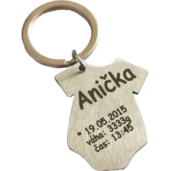 u Psíka | Nerezové dětské body s textem | 35*30mm