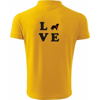 Pánská košile Bernský salašnický pes love - Polokošile pánská Pique Polo 203 - 5XL ( Žlutá )