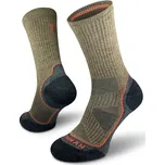 Northman Trek Silver Merino Light Velikost: 45-47 Hnědé Antibakteriální Turistické Merino Ponožky