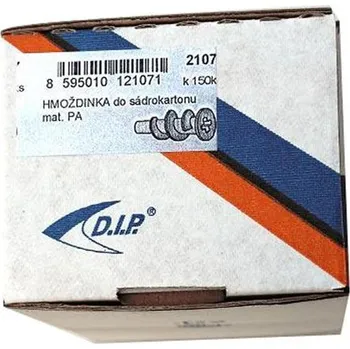 Hmoždinka D.i.p. Hmoždinka do sádrokartonu plast. 2107 (150ks) papír.obal