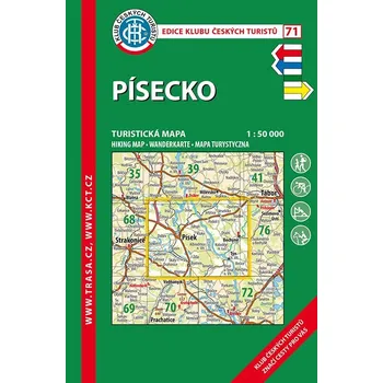 Mapy 71 Písecko, 7. vydání, 2019 - turistická laminovaná mapa