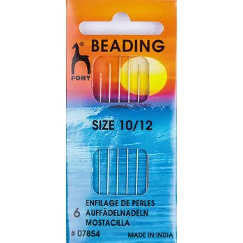 Stoklasa Pony 607854 jehly na navlékání korálků 10/12 6 ks