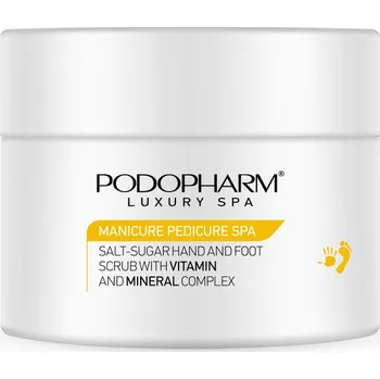 Tělový peeling PODOPHARM solný a cukrový peeling na ruce a nohy s obsahem vitamínů a minerálů - 300g