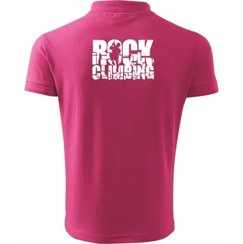Pánská košile Rock climbing - Polokošile pánská Pique Polo 203 - 5XL ( Purpurová )