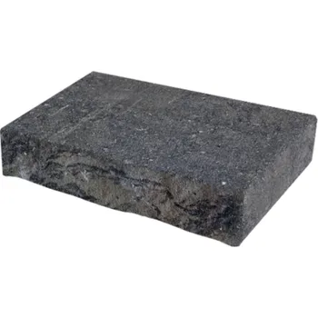 Zahradní obrubník DITON Tvárnice Muráno 7/25 koncový 3/4 kámen 187x250x70 mm šedo-černá