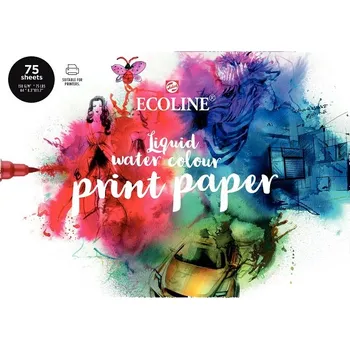 ROYAL TALENS Blok A4 ECOLINE Liquid Watercolor Paper pro tisk, 75 listů