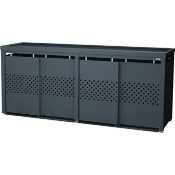 Popelnice Přístřešek na popelnice Qubis Velikost: 4 x 240 L