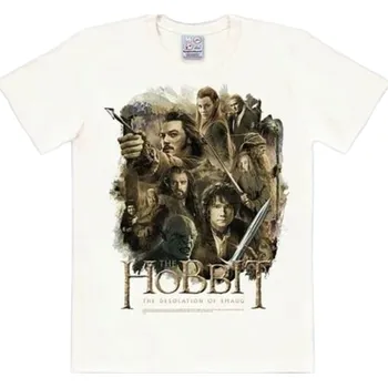Pánské tričko Hobbit: Poster (S) bílé bavlna
