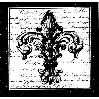 Papírový ubrousek UBR-F58, Ubrousek, 16x16 cm, ČERNÝ ORNAMENT, 1 kus