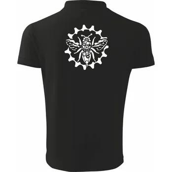 Pánská košile Vosa rozkres - Polokošile pánská Pique Polo 203 - 5XL ( Černá )