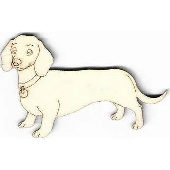 Překližka Výřez z překližky, M16, PES-JEZEVČÍK, 8x5cm, 1ks