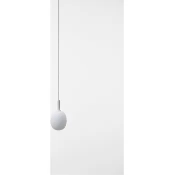 Brokis LED Závěsné svítidlo Ivy Single M, PC1216 ø 10,2 cm Povrch Montury: kov - antracitově šedý matovaný komaxit se strukturou, Barva skla: Triplex opál, Povrch baldachýnu: kov - antracitově šedý matovaný komaxit se strukturou