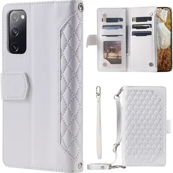 Pouzdro na mobilní telefon Pouzdro na Samsung Galaxy S20 FE Luxury Double Layer bílé