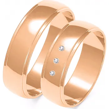 Prsten SOFIA zlatý dámský snubní prsten ZSA-153WRG-CZ