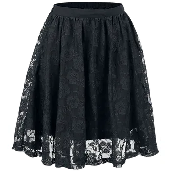 Dámská sukně Gothicana by EMP Sukně s krajkovou vrstvou černá