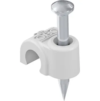 Hřebík OBO Bettermann 2227746 Spona na hřebíky 100 ks šedá