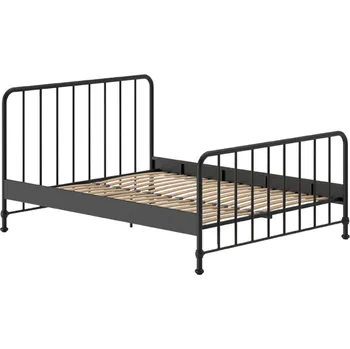Postel Černá kovová postel Vipack Bronxx 160 x 200 cm