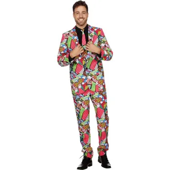 Karnevalový kostým Wilbers - Pánský oblek pop art - XL-XXL