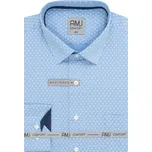 Pánská košile AMJ Comfort - modrá s drobným vzorem VDBR1318 velikost: 45, délka rukávu: dlouhý rukáv