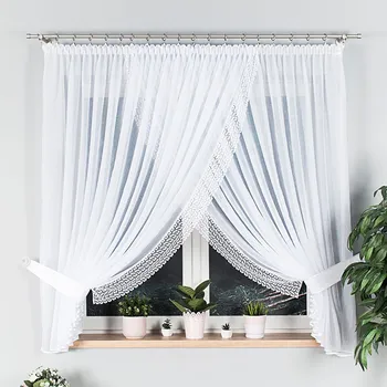 Záclona Záclona s Krajkou Krystyna (SM) Bílá 300x140 cm
