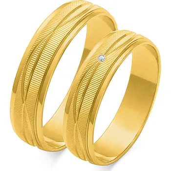 Prsten SOFIA zlatý dámský snubní prsten ZSO-116WYG