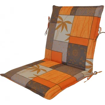 Podsedák Nábytek PEGAS Polstr na zahradní křeslo UNI s nízkým opěradlem - UNIKO oranžový list