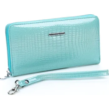 Peněženka Jennifer Jones Dámská kožená peněženka s poutkem tyrkysová 5295-2