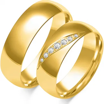 Prsten SOFIA zlatý dámský snubní prsten ZSO-350WYG-DIA