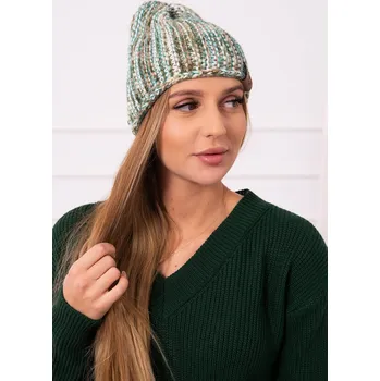 Čepice Fleecová čepice Zoja K306 ecru+green UNI