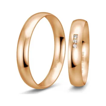 Prsten BREUNING zlaté snubní prsteny BR48/04407RG