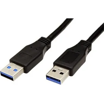 Datový kabel USB 5Gbps kabel USB3.0 A(M) - USB3.0 A(M), 0,5m, černý