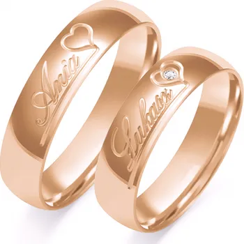 Prsten SOFIA zlatý dámský snubní prsten ZSO-378WRG-CZ