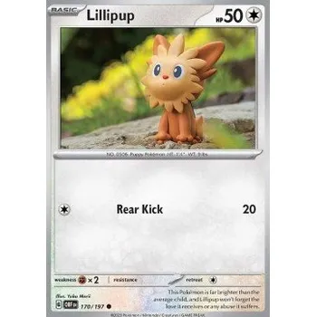 Sběratelská karetní hra Pokémon OBF 170/197 Lillipup - Obsidian Flames Stav: Near Mint, Verze: REVERSE HOLO