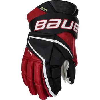 Hokejové rukavice Rukavice Bauer Vapor Hyperlite S22 SR, Senior, 15", černá-červená Bauer