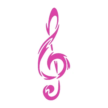 Samolepící dekorace SAMOLEPKA Houslový klíč 002 (16 - růžová) NA AUTO, NÁLEPKA, FÓLIE, POLEP, TUNING, VLASTNÍ TEXT, TISK, AUTOSAMOLEPKY.cz, POLEPY, OBRÁZEK, LOGO, SAMOLEPKY