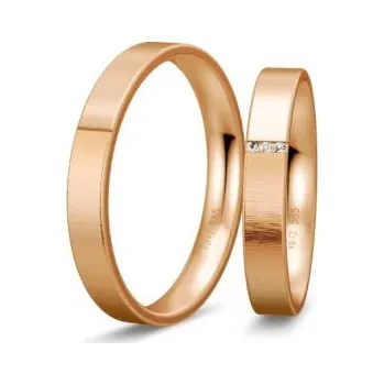 Prsten BREUNING zlaté snubní prsteny BR48/04959RG