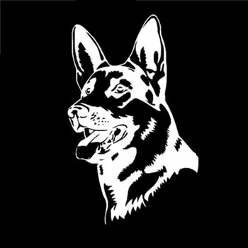 samolepka Samolepka (na auto, notebook) německý ovčák - bílá