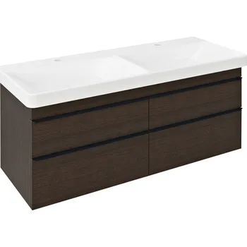 Koupelnový nábytek Sapho Sitia Dvojumyvadlová skříňka 116x50x44,2cm, 4xzásuvka, borovice rustik, SI120-1616