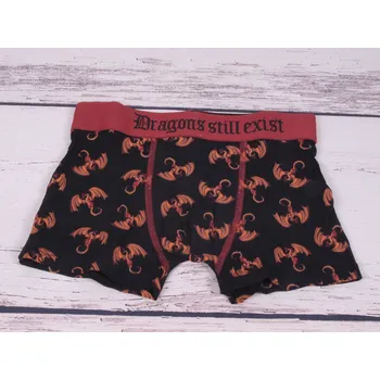 Chlapecké spodní prádlo boxerky YO černé s draky velikost oblečení - děti: 146/152