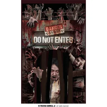 Karnevalový doplněk Guirca Fiestas Španělsko Dekorace dveří se závěsem - do not entry