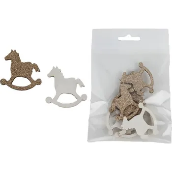 Vánoční dekorace Dekorační koník, 5 ks D5899