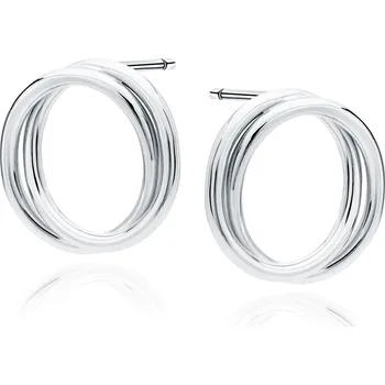 Náušnice Olivie Stříbrné náušnice PROPOJENÉ KRUHY 7707 Ag 925; ≤3,5 g.