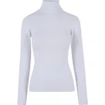Ladies Knitted Turtleneck Sweater - white 4XL
