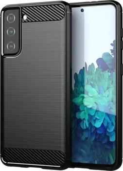 Pouzdro na mobilní telefon Forcell Carbon pro Samsung Galaxy S21 černé