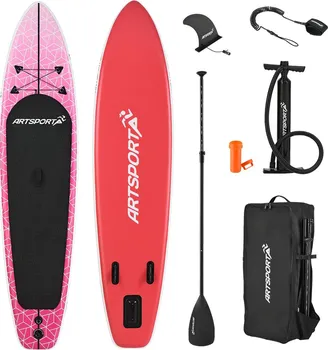 Paddleboard Paddleboard s příslušenstvím ArtSport 320 x 76,5 x 15 cm 260 l růžový