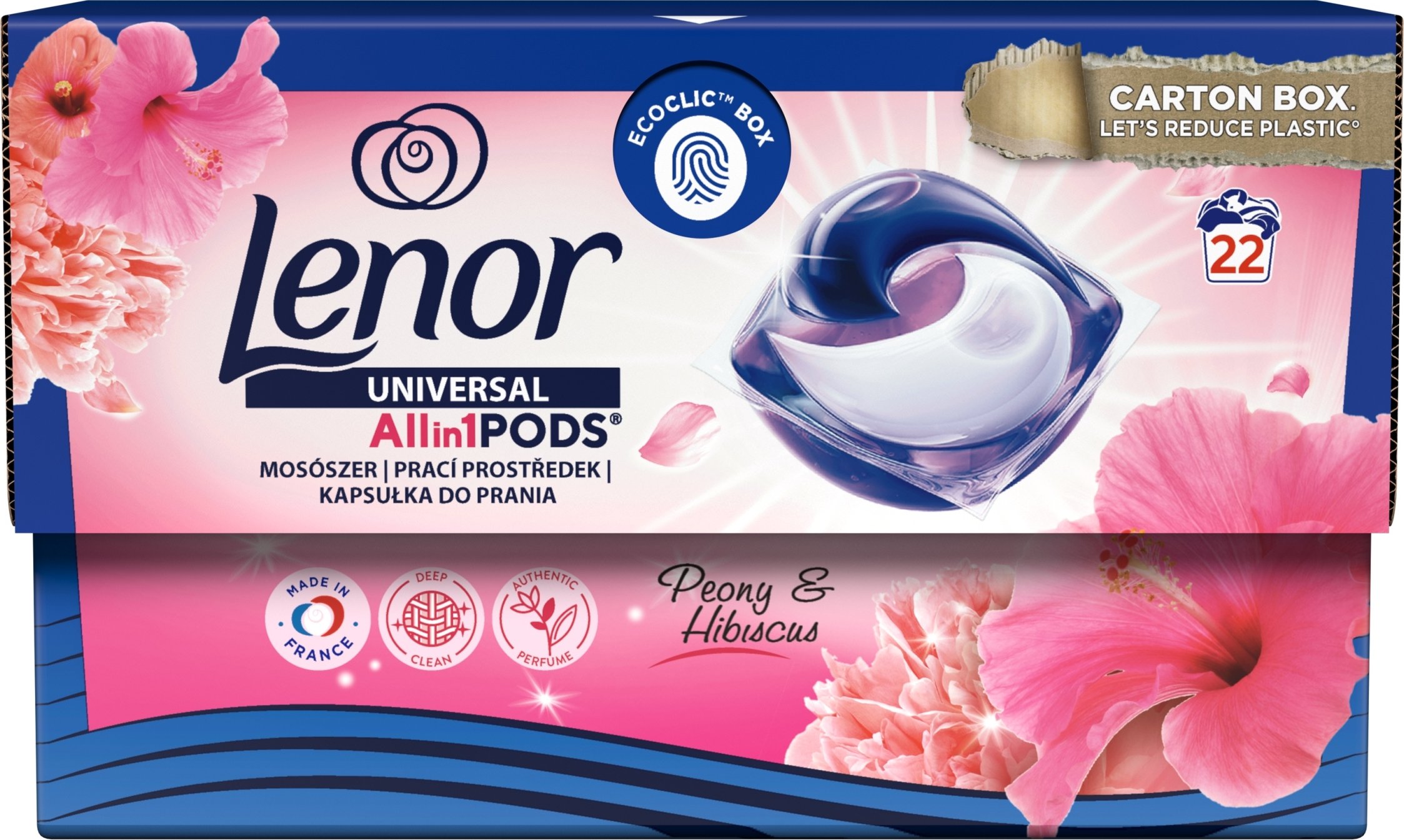 Lenor All-in-1 Pods Peony&Hibiscus kapsle na praní 22 ks - Zbozi.cz
