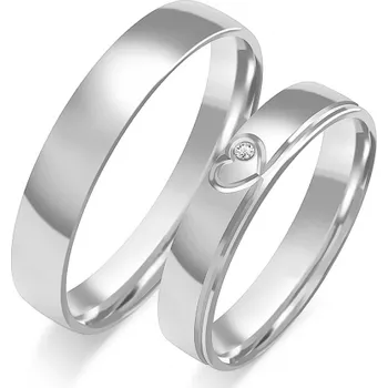 Prsten SOFIA zlatý dámský snubní prsten ZSO-368WWG-CZ